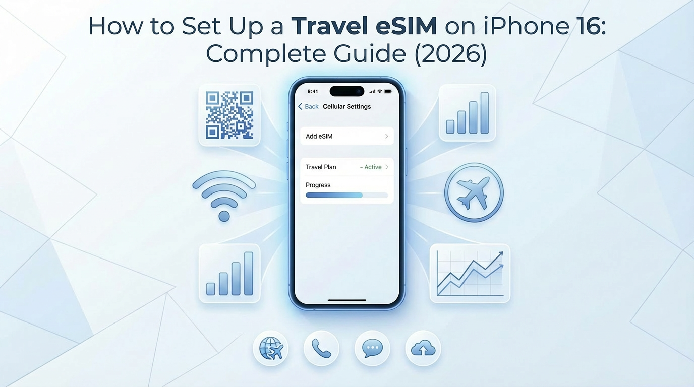 How to Set Up a Travel eSIM on iPhone 16: Complete Guide (2026)
