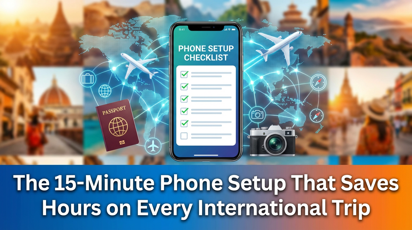 The 15-Minute Phone Setup That Saves Hours on Every International Trip